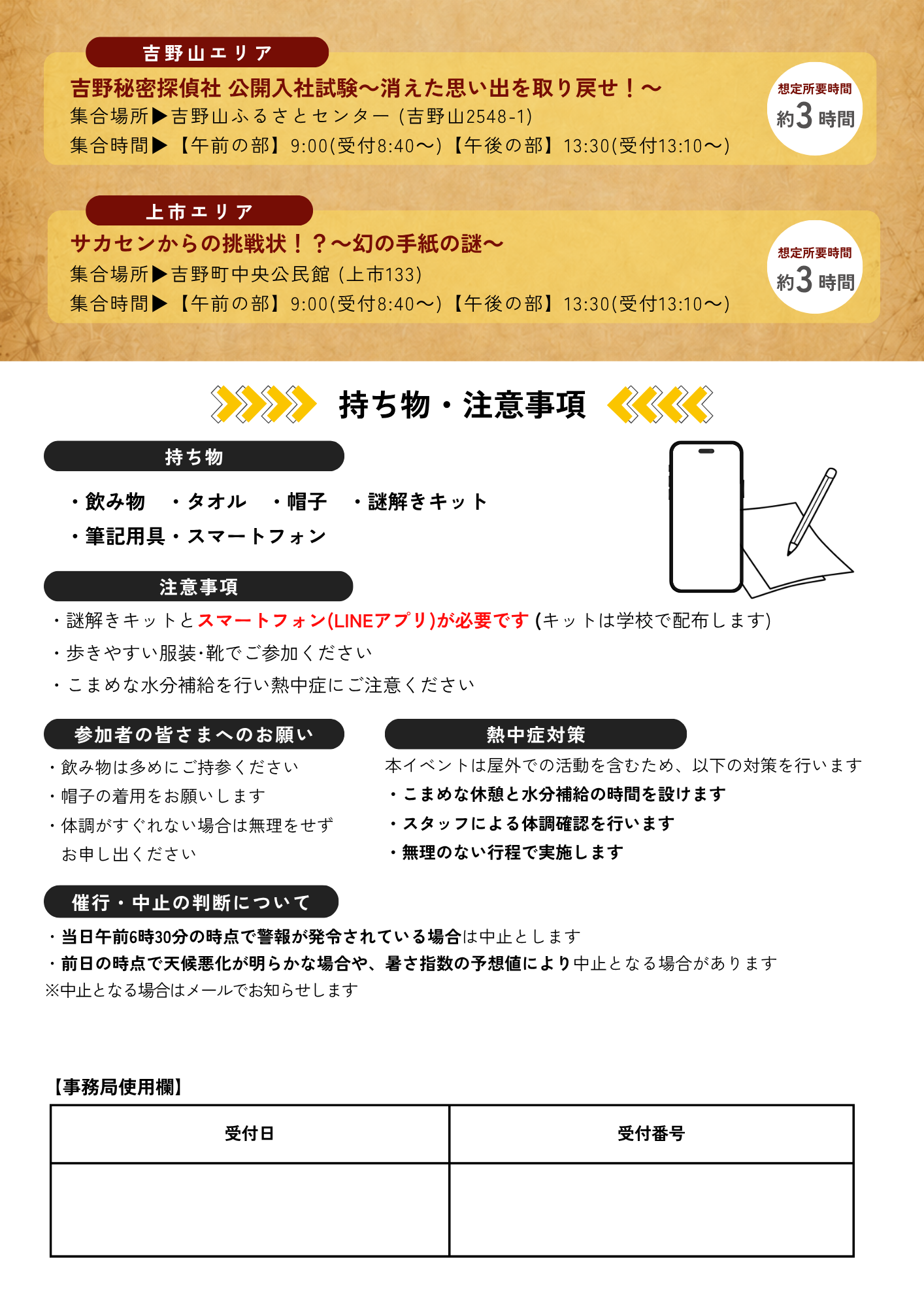 謎解き特別イベント裏