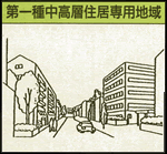 第一種中高層住居専用地域のイメージイラスト