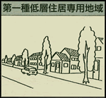 第一種低層住居専用地域のイメージイラスト