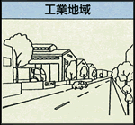工業地域のイメージイラスト