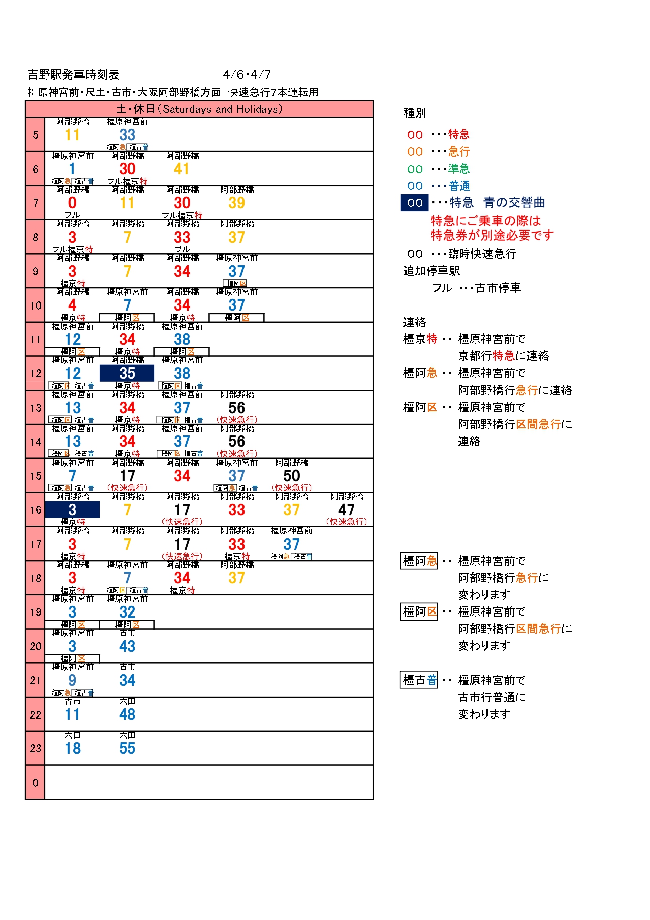 近鉄時刻表5