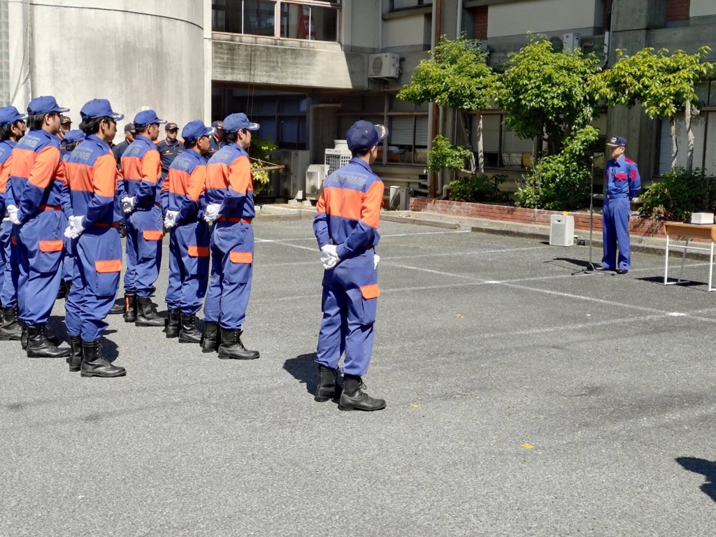 消防新入団員正副分団長訓練