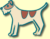 横から見た犬のイラスト